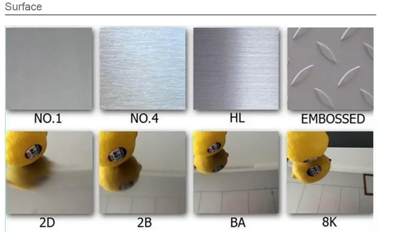 2b Ba 8K Hl Surface  Thickness 0.3-3mm Ss 201 Plate Cold Rolled 201 202 Stainless Steel Sheet 2