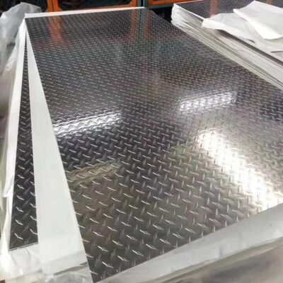 5052 3003 Aluminum Tread Diamond Plate Mill Finish 500mm